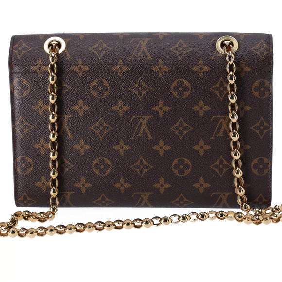 Louis Vuitton Victoire Chain Shoulder Bag Monogram Canvas M41732 Brown Raisin - Picture 4 of 9